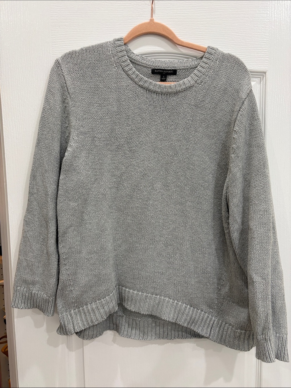 Banana Republic Gray Relaxed Crewneck Sweater